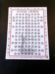 WALRUS PRODUCTIONS - GUITAR CHORDS-- 1056 --8.5 X 11-- LAMINATED SHEET-NEW