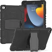 JSUSOU iPad 9th/8th Generation Case Cover, iPad 7th Generation Case, iPad 10.2 2021/2020/2019 Case, 3 in 1 Heavy Duty Rugged Shockproof Kickstand Hybrid Three Layer Protective Cover