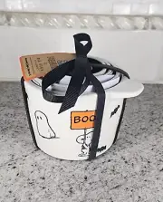 NEW Rae Dunn Snoopy Peanuts Halloween Decor “Boo” Measuring Cups Set of 4