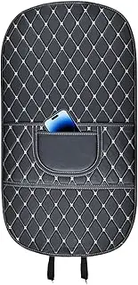 Car Seat Back Anti-Kick Mat, Full-Coverage Protector, 80x43x2cm, Leather Auto Seat Cover, Kick Guard for Small Cars, RVs, Sedans, Trucks, Easy-to-Clean Vehicle Accessory