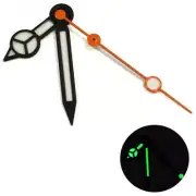 Matted Black Trim White Painted Lume Orange Second Hand Watch Hands for NH35/36