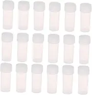 Gatuida 50Pcs Plastic Sample Bottles Refillable Vials Lids Durable Leak Containers for Medication and Powder Dispenser for Travel and Storage
