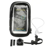 Rainproof Bike Handlebar Touchscreen Phone Bag Case Cell Phone Holder MTB Frame Pouch Bag BLACK COLOR