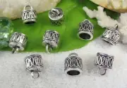 20PCS Tibetan silver end bead for 7mm leather cord FC10311