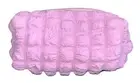 Ulta Beauty Soft Textured Ruched Checkered Cosmetics Bag