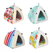 Chinchilla Warm House Hammock Bed Detachable Cushion for Chipmunk Rabbit Mice