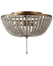 JONATHAN Y 3-Light Allison Gold & Cream Flush Mount