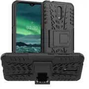 For Nokia 2.3 Case, Kickstand Shockproof Heavy Duty Tough Protective Rugged Cover (Black)