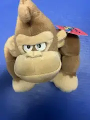DONKEY KONG Super Mario Brothers Plush Stuffed Animal Nintendo DK Sitting Toy