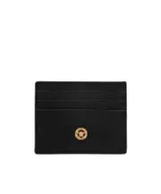 Versace Medusa Head Plaque Card Case One size Black