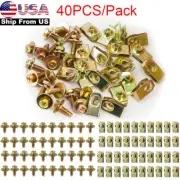 40pcs M6 Engine Cover Undertray Fastener Rivet Screw Car Body Bolts U-nut Clip (for: Peugeot)