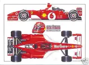 Michael Schumacher ltd.ed.art print -2002 Ferrari F2002