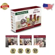 Mason Jar Fermenting Lids - BPA-Free 4-Pack with Weights & Pump Included