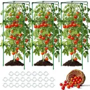 3 Pack 58x15.7x15.7Inches Square Tomato Cages for GardenHeavy Duty Steel Toma...