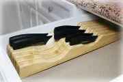 Shenzhen Knives Large In Drawer Bamboo Wood Knife Block 11 Slots - Holds 10-15