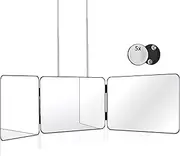 3 Way Mirror for Self Hair Cutting Mirror Barber Supplies Accessories 360 Trifold Mirror for Makeup to See Back of Head