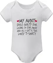 [WOOYONGING] My Aunt Feels Guilty For Living So Far Away Onesie Girls Short Sleeve Coming Home from Hospital Outfit Girl White