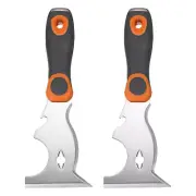 2pcs 10-In-1 Paint Scraper 3" Stainless Steel Multi-Use Putty Knife Painter Tool
