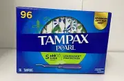 Tampax Pearl Super Absorbency ~ Unscented Tampons ~ Leak-Guard ~ 96 Count