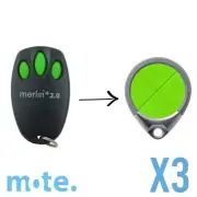 3 x Merlin+ 2.0 E945M Genuine/Original Garage/Gate Door Remote MT100EVO MT60EVO