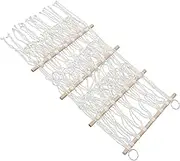 MUSISALY Hanging Rope Bookshelf Organizer for Nursery and Playroom Breathable Mesh Hammock Storage for Plush Toys Books and Towels Space-Saving Decorative Holder