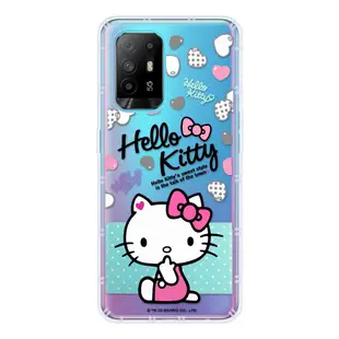 【Hello Kitty】OPPO Reno5 Z 5G 氣墊空壓手機殼(贈送手機吊繩)