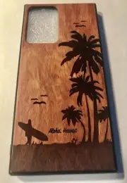 Samsung Note 20 Ultra Wood Surfer Palm Trees Aloha Case