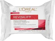 L'Oreal Paris RevitaLift Radiant Smoothing Wet Facial Cleansing 30 Towelettes