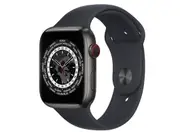 Apple Watch Series 7 (Cellular) 45mm Space Black TI Case Black Band - As New