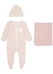 Mori Take Me Home Babygrow and Blanket set - Pink 0/3M