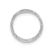 14K White Gold Real Diamond Eternity Pendant