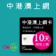 【citimobi】中港澳上網卡 - 10天上網吃到飽(免翻牆)