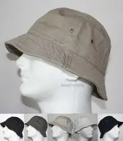 100% COTTON FISHING BUCKET HAT GILLIGAN - BEIGE BLACK GREEN NAVY WHITE S/M L/XL