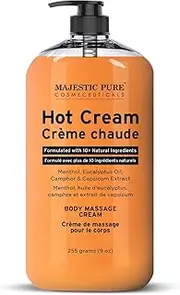 MAJESTIC PURE Hot Cream | Skin Tightening Sweat Cream, Cellulite Cream for Thighs and Butt | Moisturizing Cream for Women & Men | 9 Oz