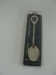 Collectible 4" Souvenir Spoon - Texas - Hat - State Map Blue Enamel