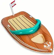 Giant Inflatable Boat Pool Float with Reinforced Cooler Lounge Float Holds Up to 250 lbs Parties Beach Games Relaxation LWX
