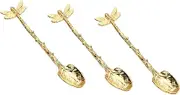 HAKIDZEL 3Pcs Vintage Forest Coffee Spoons Dessert Ice Spoons Serving Utensils for Cakes Salads and Coffee Stirring Design