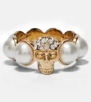 [McQueen] McQueen Skull embellished ring L 1/2 gold