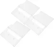SEWACC 3pcs Transparent Audio Cassette Storage Case Tape Holder for Office Protects and Displays Your Recording Cassette Tapes