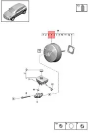 Genuine PORSCHE Macan 95B Brake Servo 95B612107N