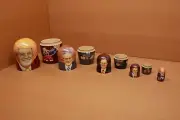 RARE - Trump Bush Bush Senior Regan Ford Nesting Doll 5-pc Set 6.5" Tall Russia