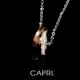 『CAPRI』精鍍白K金鑲CZ鑽 玫瑰金項鍊《限量一個》 (6折)