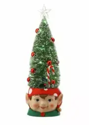 Regency 13" LED Star Bottlebrush Tree Candy Cane Elf Retro Vntg Christmas Decor
