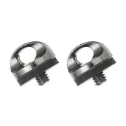 1/4" Camera Neck Strap Screw Holder, 2pcs Camera Screws with Washer, Dark Silver