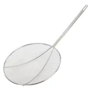 Kitchen Utensil Round Wire Skimmer Nickel Plated Stainless Steel Silver 12 Inch