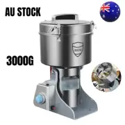 AU Stock 3000G Electric Grain Grinder Wheat Cereal Powder Mill Machine 304 Grade