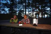 Camping Lantern LED Four Panel Bright Tent Light Camper Lamp Hunting USB Port Pk