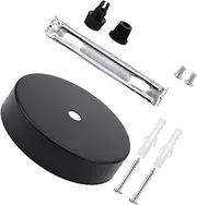 Angoily 1 Set Accessories Plate Ceiling Parts Fitting Shade Bracket Retro Canopy Mounting Hardware Canopy Kit Iron Black