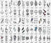 Temporary Tattoos, 60 Sheets Ealge Dragon Lion Wolf Animals Fake Small Temporary Tattoos For Women Neck Arm Thigh, Skull Tattoo Sticker For Kids Children Boys Girls Tatoos