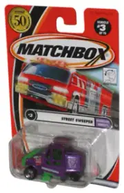 Matchbox Hometown Heroes Street Sweeper (2001) Purple Toy Car #3/75